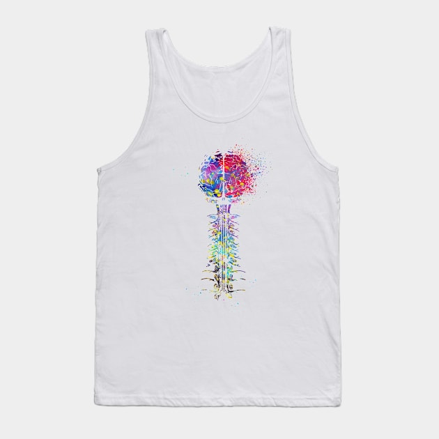 Brain and cervical Tank Top by erzebeth